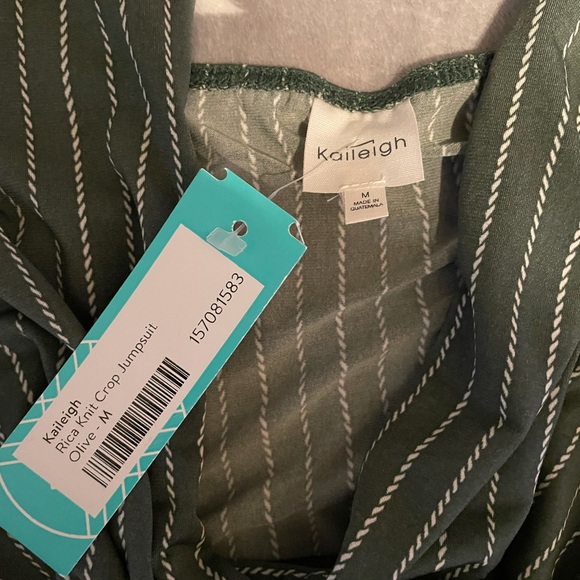 Olive Green Pants Romper - Picture 3 of 3